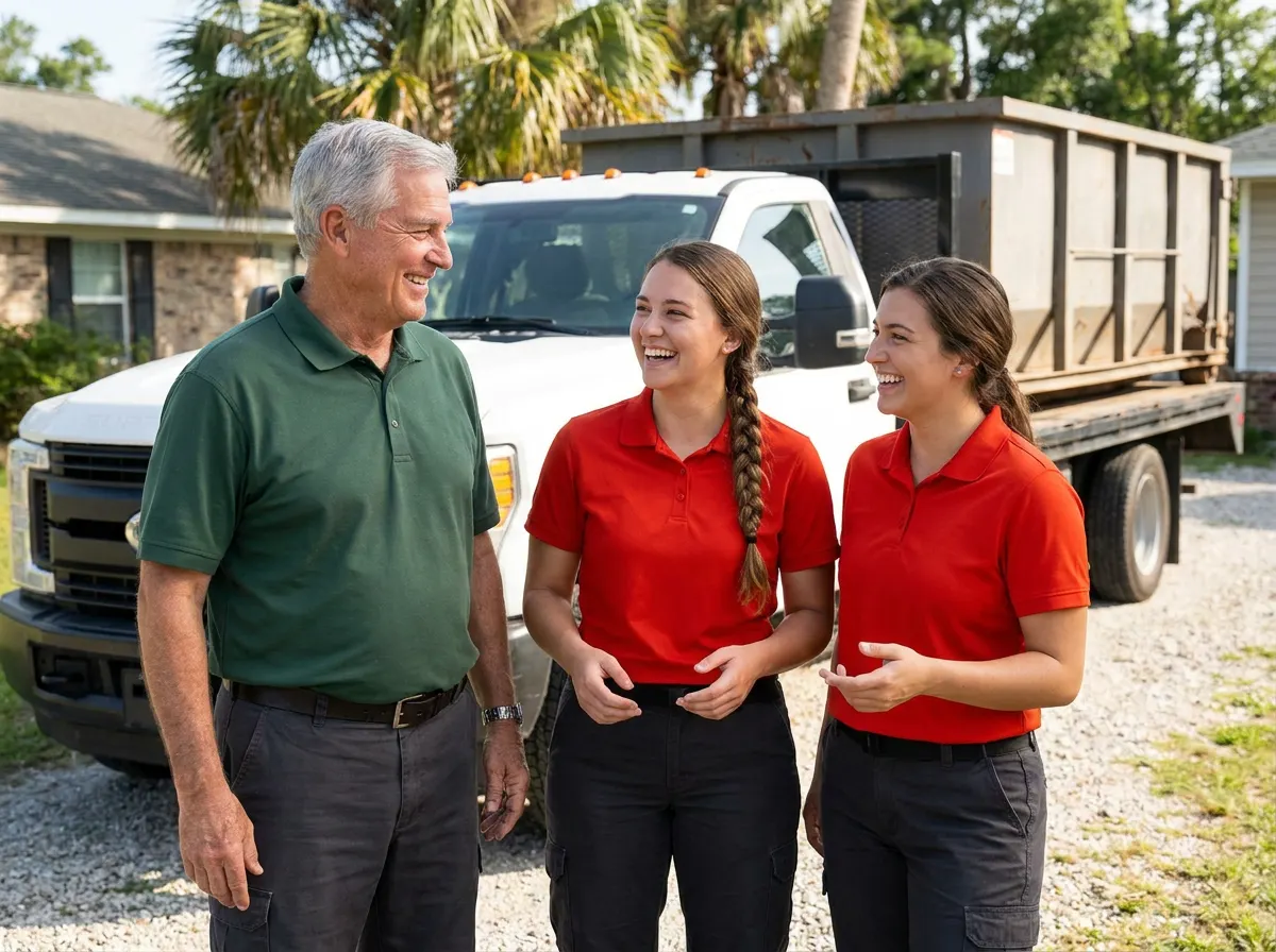 Junkline Dumpster Rental dumpster rental team in Gulfport, MS